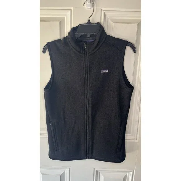 Patagonia Better Sweater Womens Medium Black Vest Full Zip Pockets Fleece Hiking - Picture 4 of 4